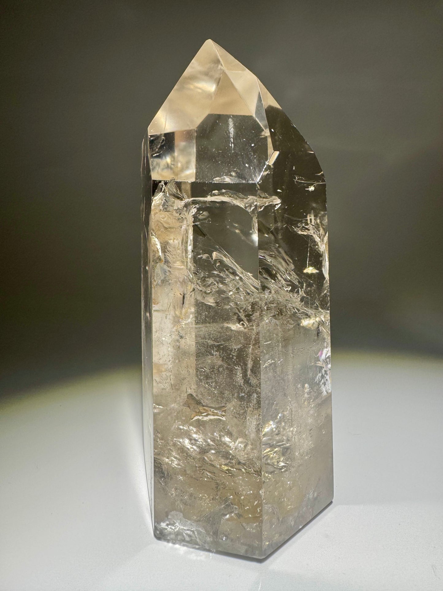 Champagnerfarbene ganz klare Rauchquarz Spitze 🥂 - 12.5cm, 682g