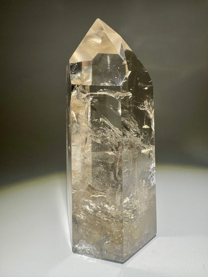 Champagnerfarbene ganz klare Rauchquarz Spitze 🥂 - 12.5cm, 682g