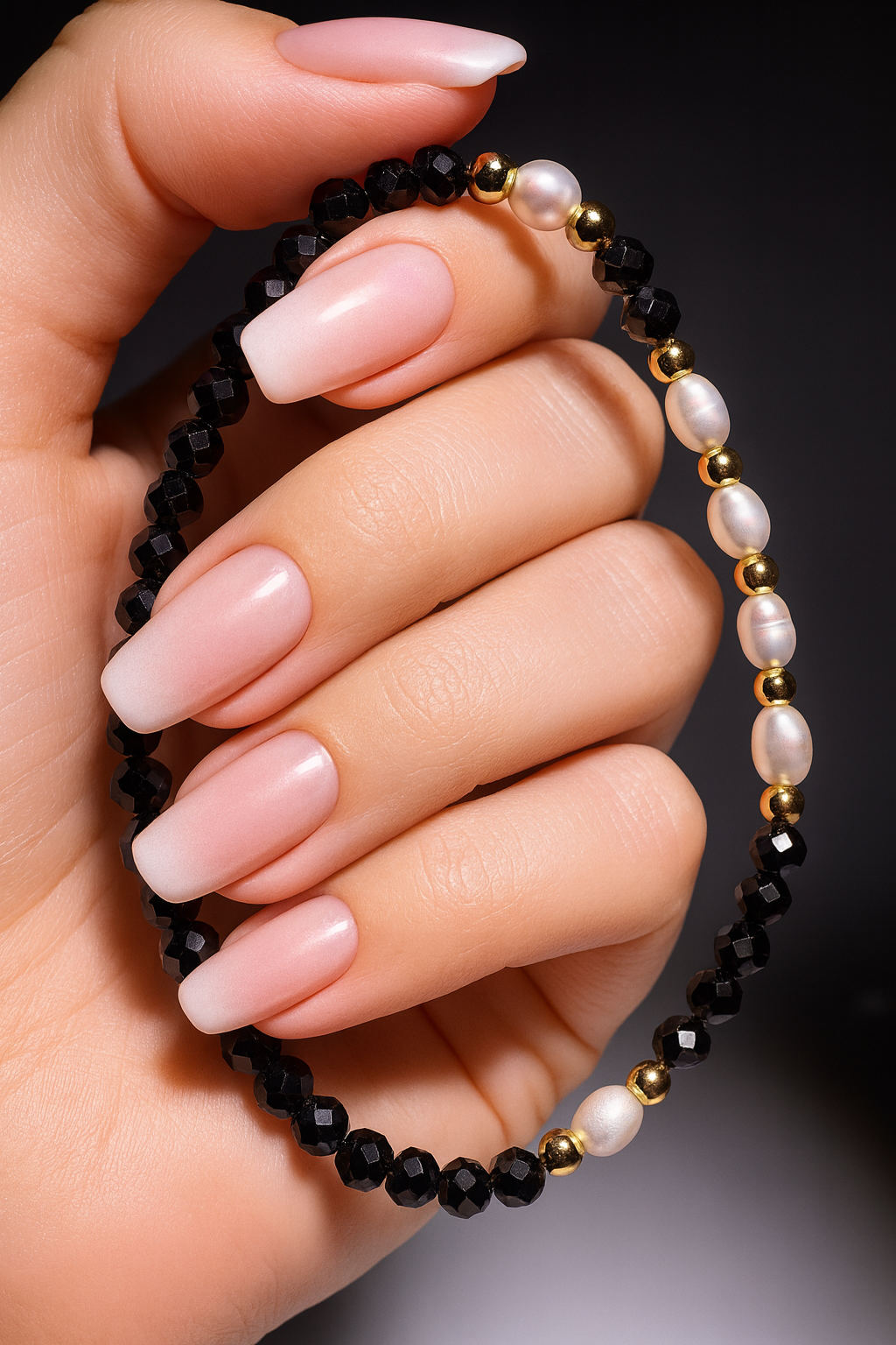 Feine Edelstein-Armbänder 18 cm – Handgeknüpft mit echten Süsswasserperlen