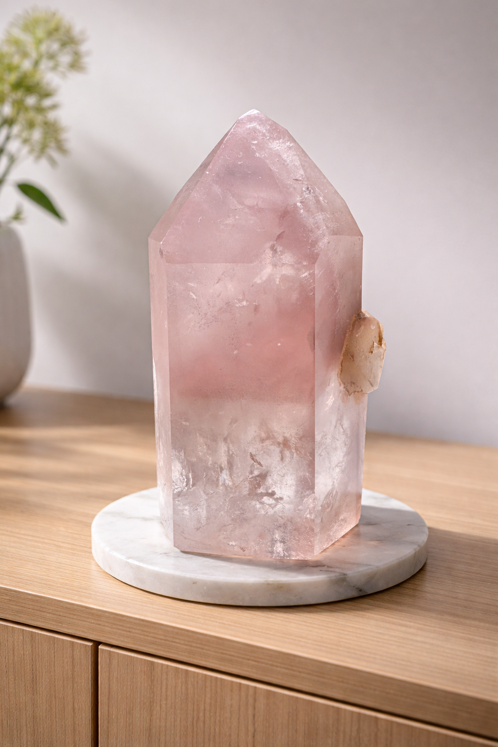 Seltene Pink Lithium Phantomspitze 10,5 cm – Hochwertiger Kristall aus Brasilien (372 g)