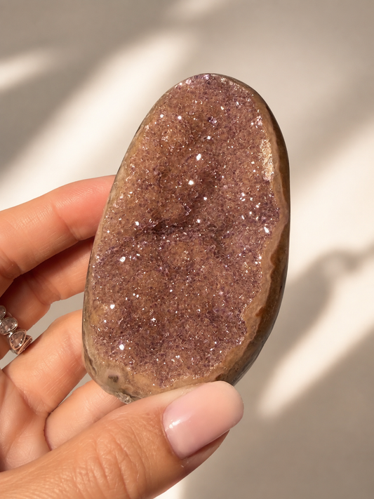Rainbow Amethyst Cutbase - 6.5cm, 181g