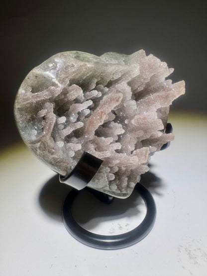 Amethyst Herz mit Stalaktiten - 8.5cm, 232g