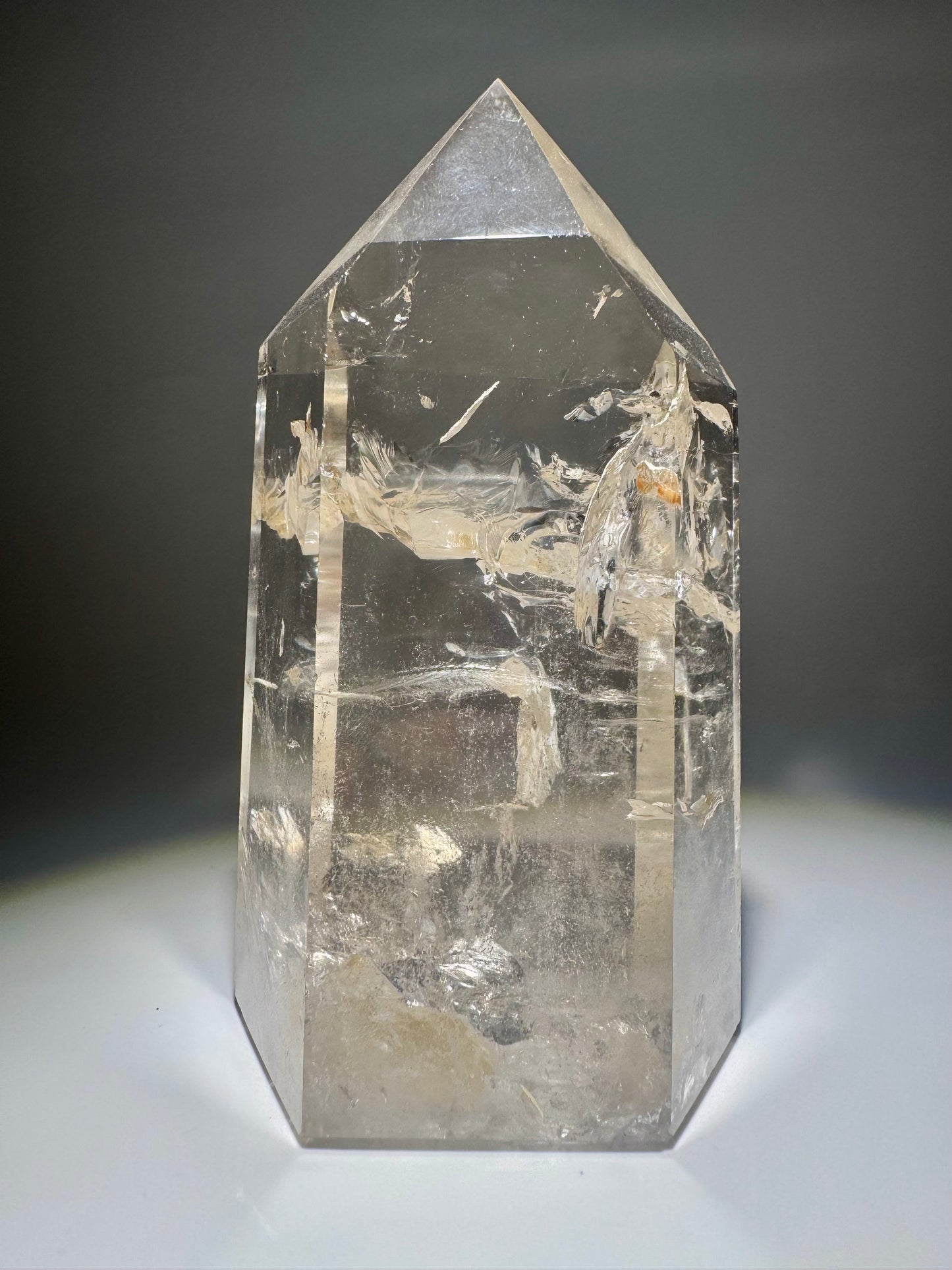 Champagnerfarbene ganz klare Rauchquarz Spitze 🥂 - 12.5cm, 682g