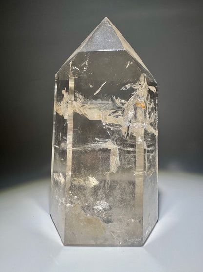Champagnerfarbene ganz klare Rauchquarz Spitze 🥂 - 12.5cm, 682g