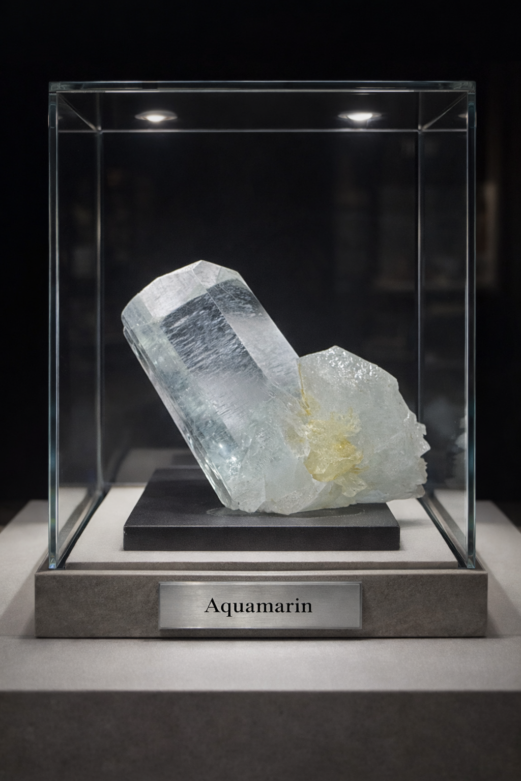 Kristallklarer Aquamarin mit Neben-Spitze – Rarität aus Pakistan