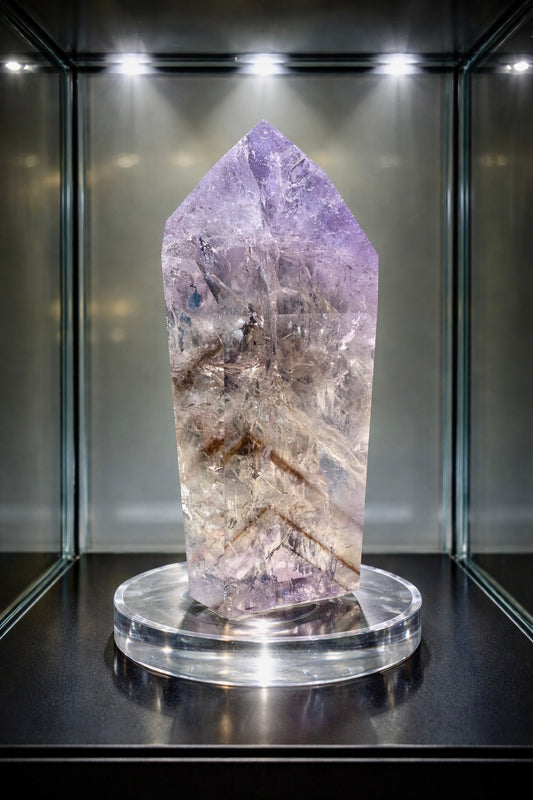 Fluoreszierende Ametrin-Phantomspitze – 8.4 cm | UV-Effekt & Regenbogen