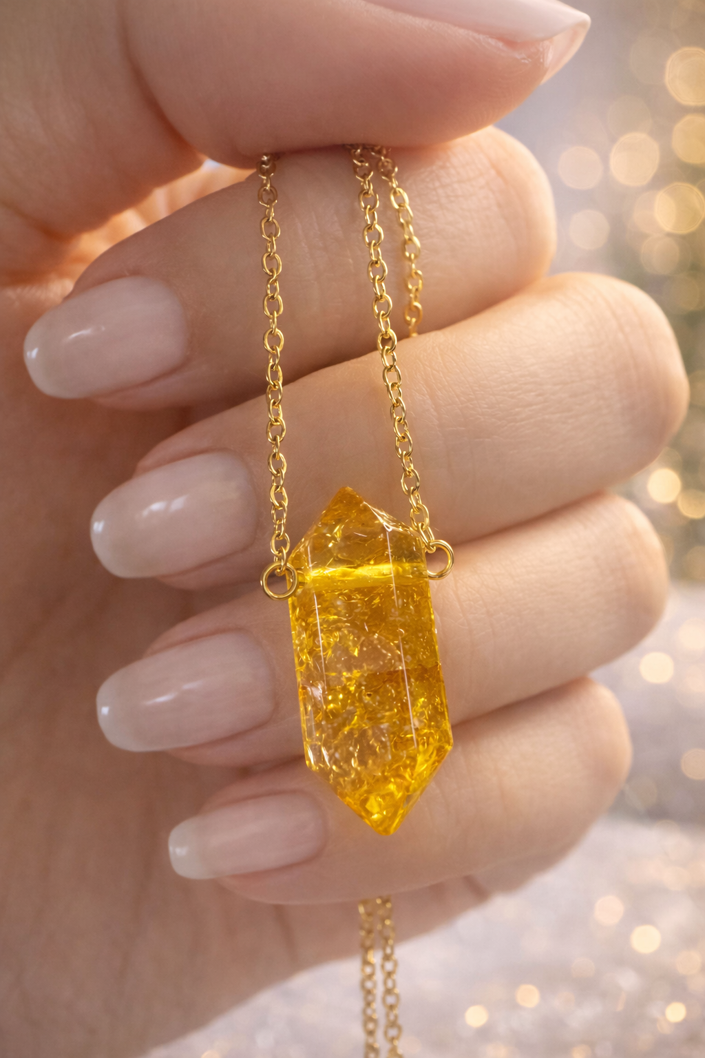 Zarte Kette mit Amethyst- oder Quarz-Anhänger in zeitloser Eleganz ✨