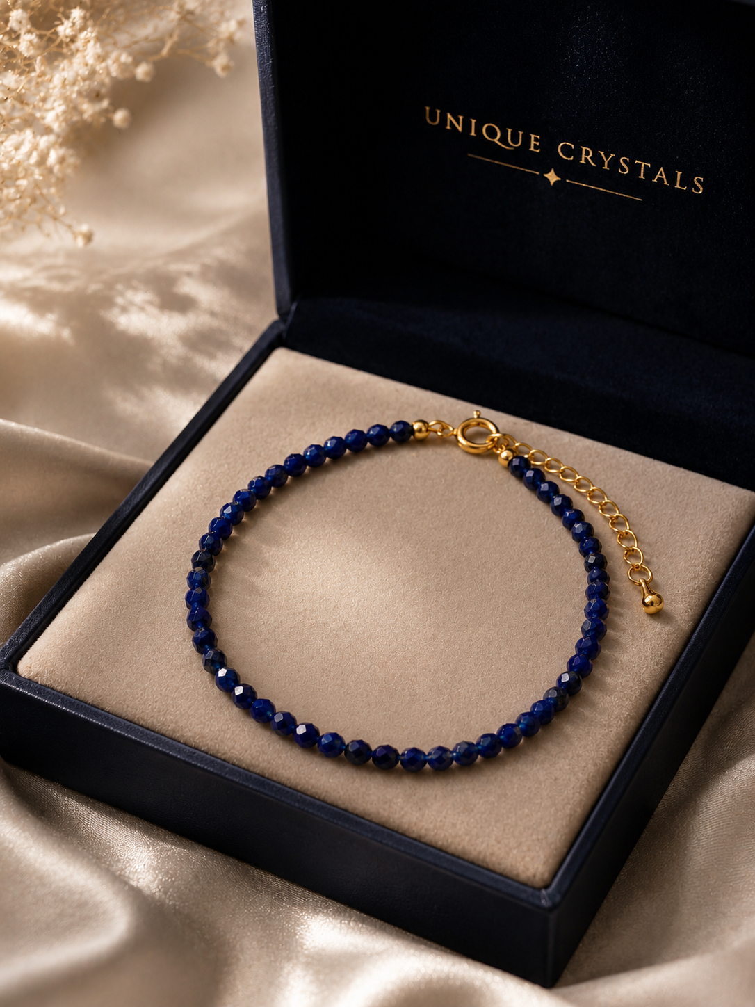 Facettiertes Kristallarmband mit Silber- oder Gold-Hardware