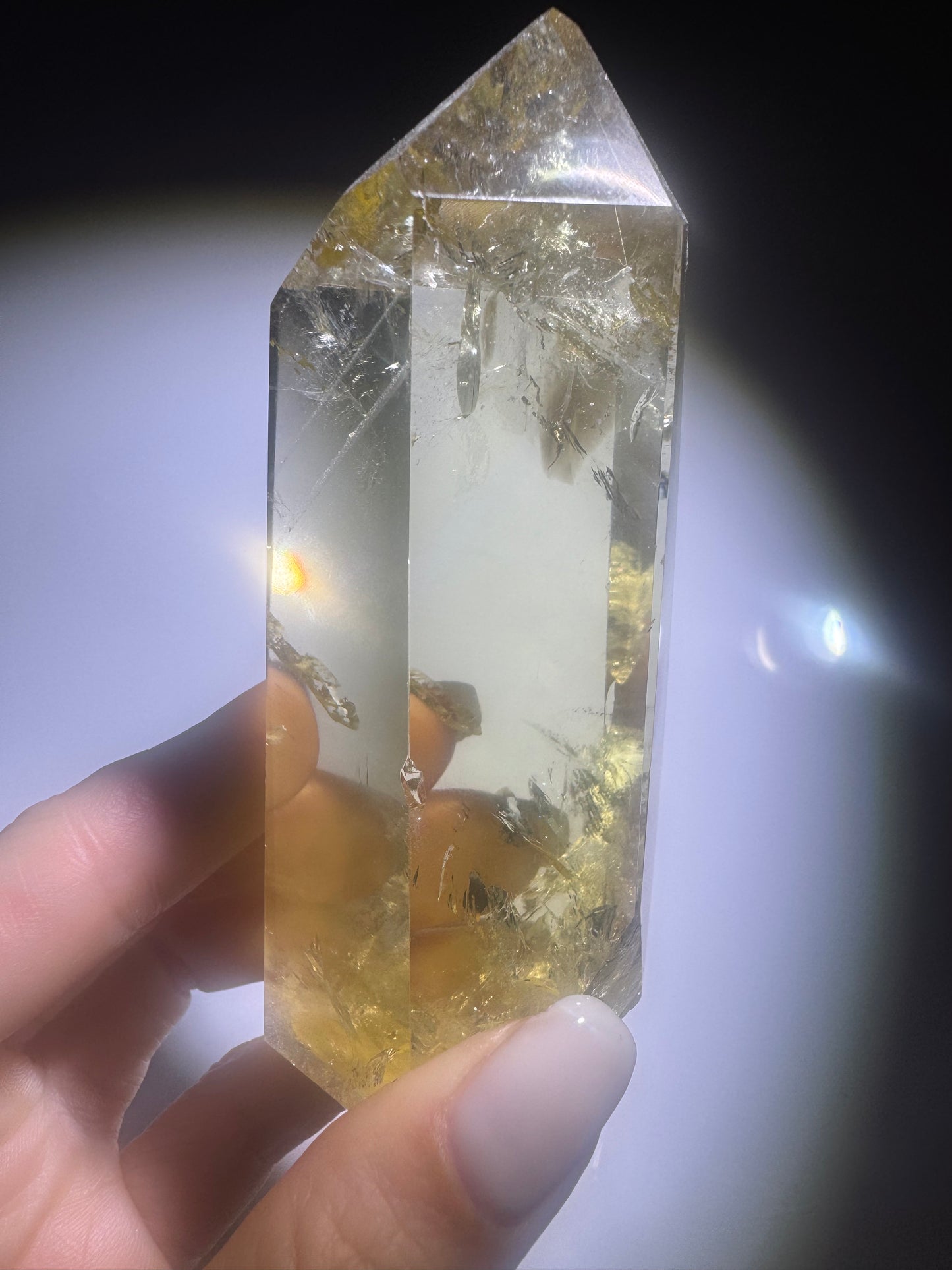 Pointe de citrine (extra claire) - 10 cm, 282 g