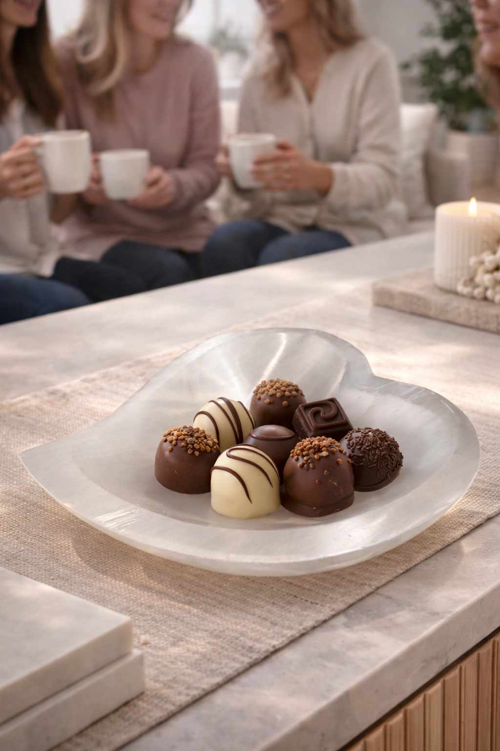 Selenit Schale Herzform 🤍