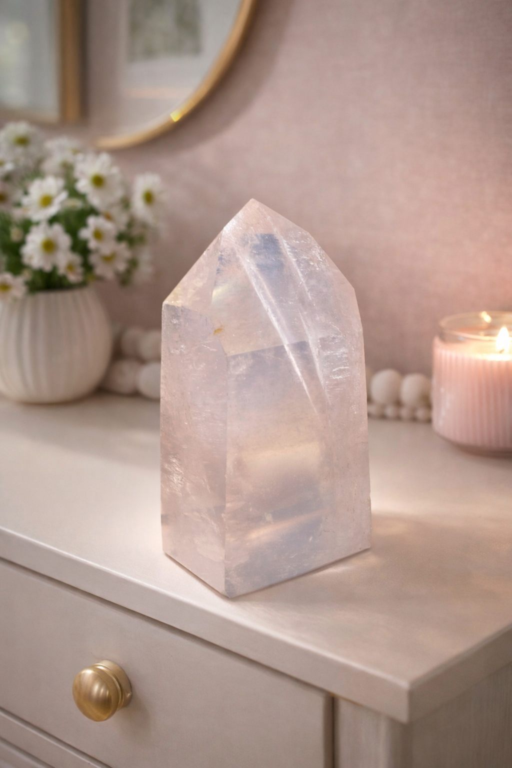 High-Quality Rose Quartz Point 🎀 - 6cm, 98g