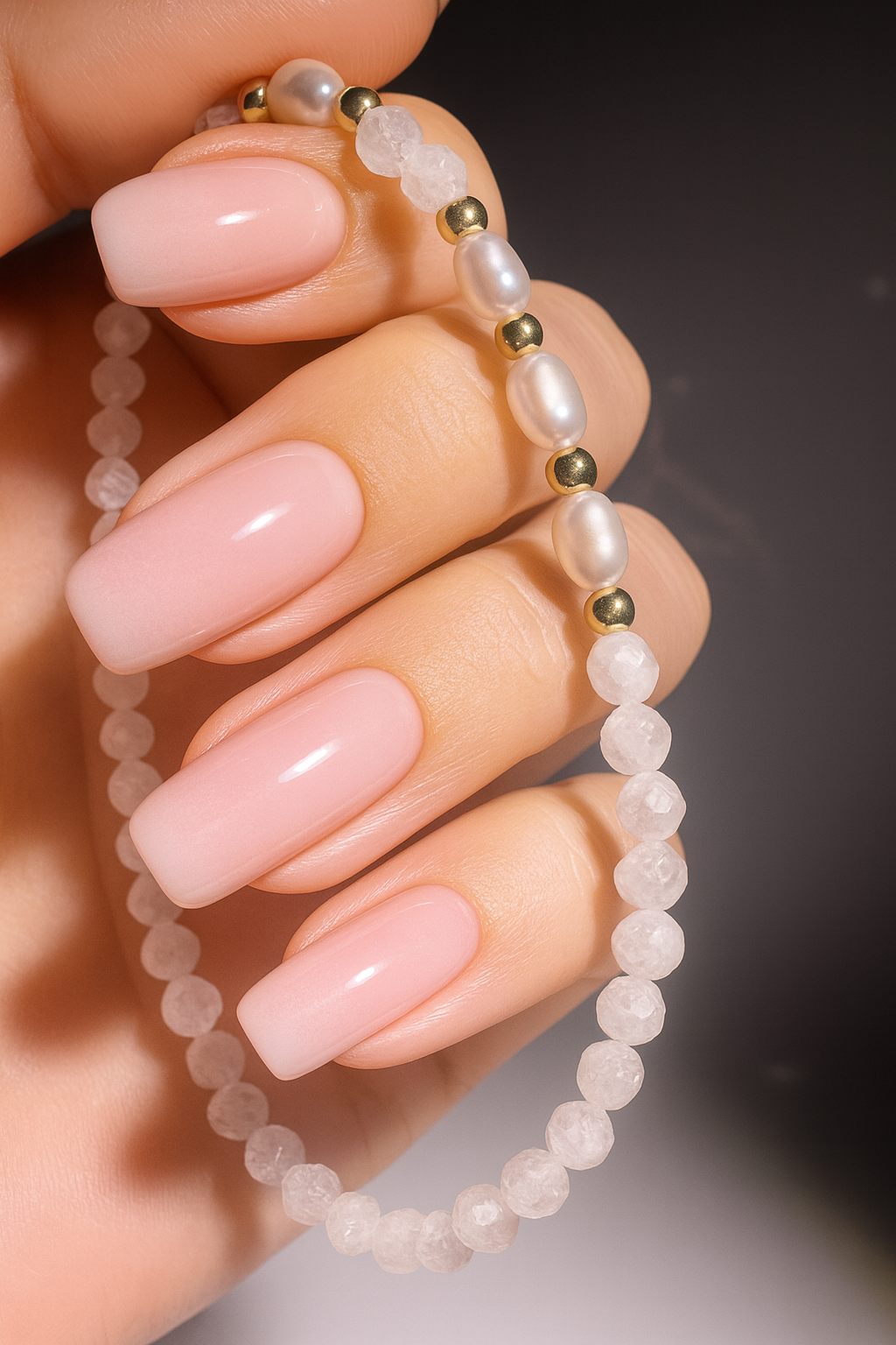 Feine Edelstein-Armbänder 18 cm – Handgeknüpft mit echten Süsswasserperlen