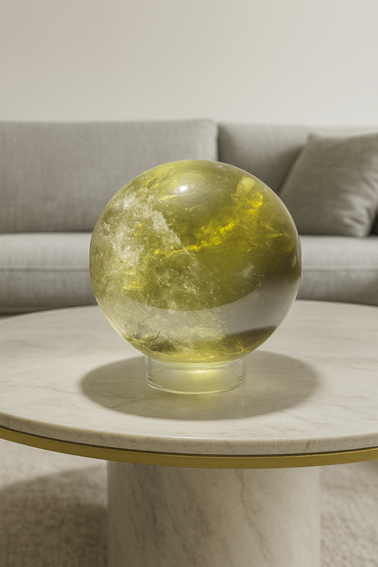 Sphère de citrine exclusive très claire - 9 cm, 1,05 kg 