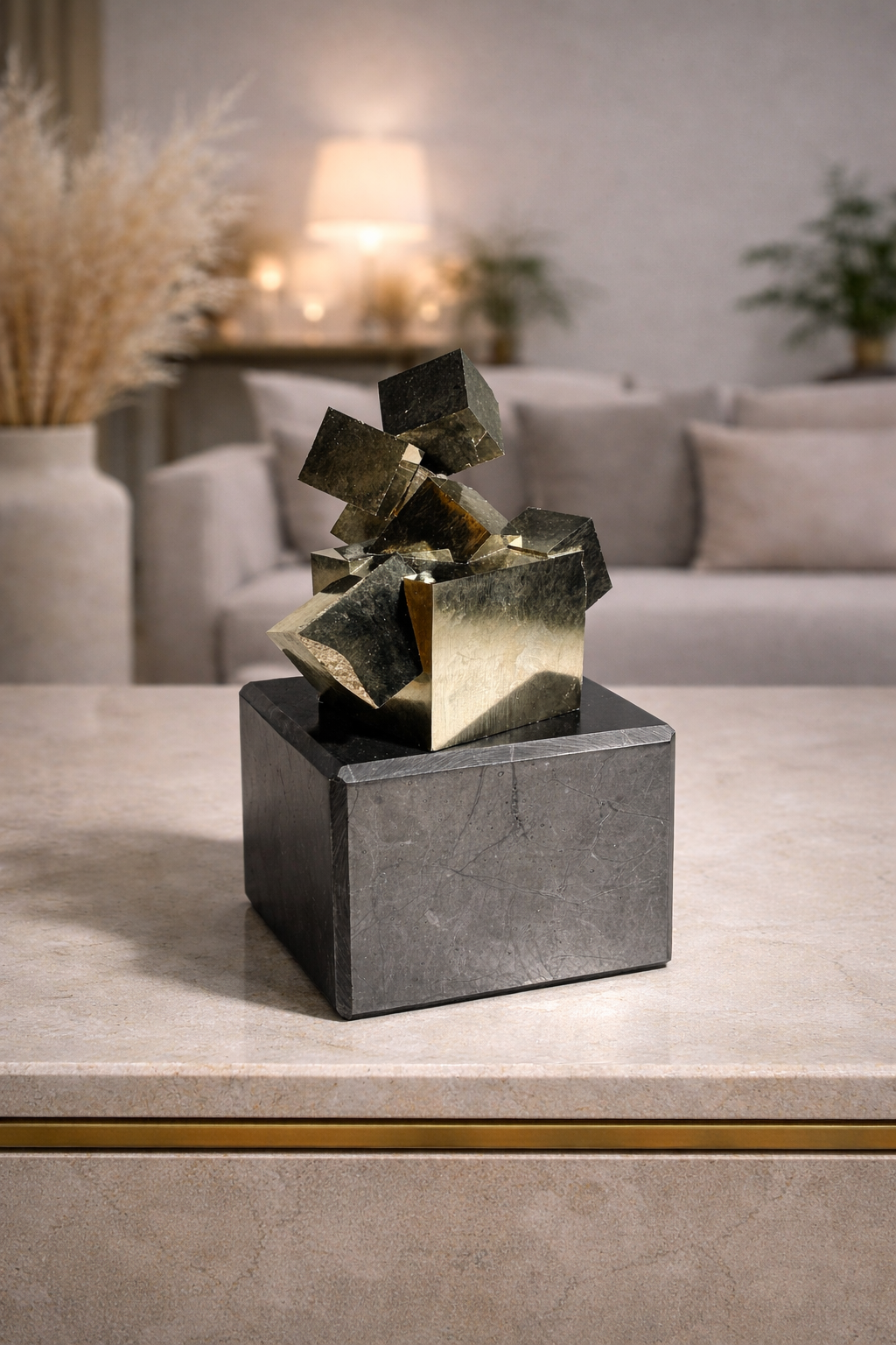 Exklusiver Pyrit aus Navajún, Spanien – Natürliche Kubenform in Museumsqualität | 7 cm