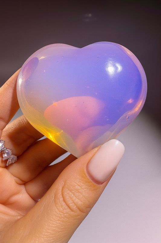 Pink Obsidian Herz Brasilien – handmade Kristall 💖