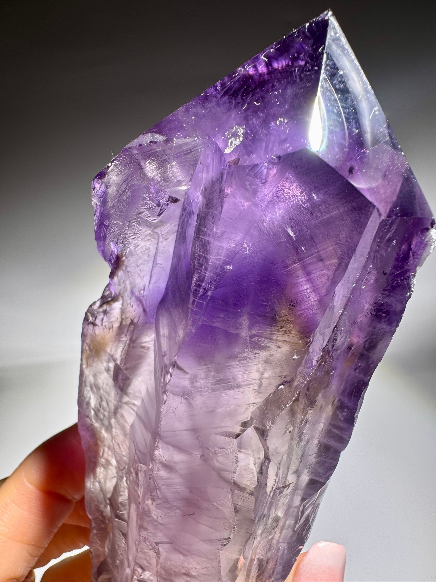 Ametrin-Zahn mit Citrin & Hollandit