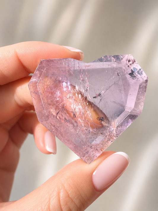 Facettierte Amethyst Herzen aus Brasilien – extra klare 1A Qualität