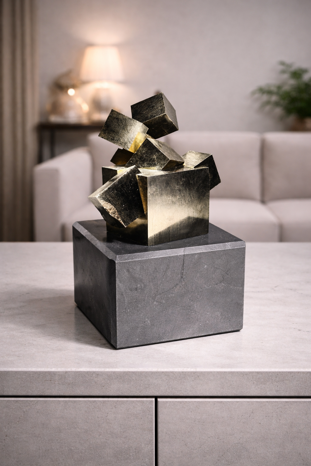 Exklusiver Pyrit aus Navajún, Spanien – Natürliche Kubenform in Museumsqualität | 7 cm