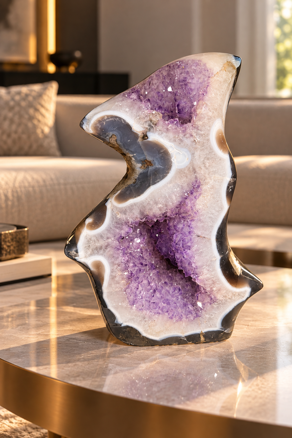 Amethyst Freeform XL aus Uruguay AAA Qualität, Tiefviolett, 31 cm, 10.97 kg