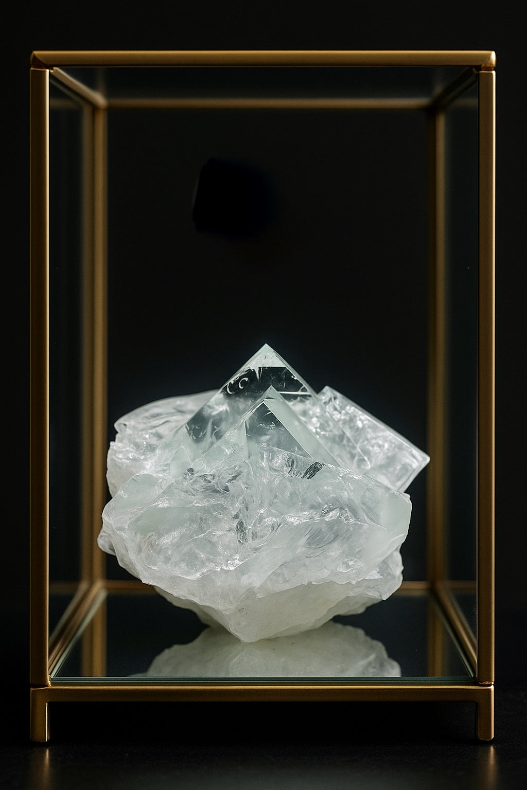 Wunderschöner 1 A Glas-Fluorit mit Regenbogen - 6.5cm, 258g