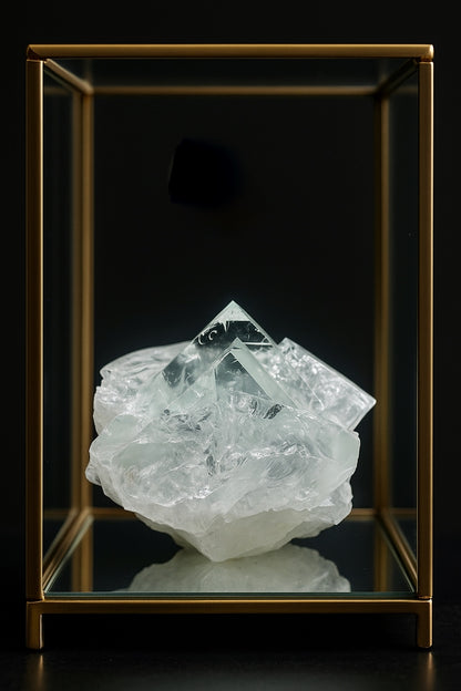 Wunderschöner 1 A Glas-Fluorit mit Regenbogen - 6.5cm, 258g