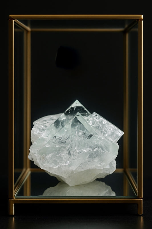 Wunderschöner 1 A Glas-Fluorit mit Regenbogen - 6.5cm, 258g