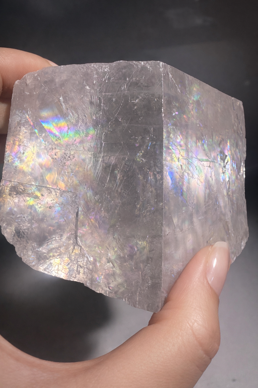 Kristallklarer Calcit-Kubus 5 × 5 cm – Licht, Klarheit & Magie ✨