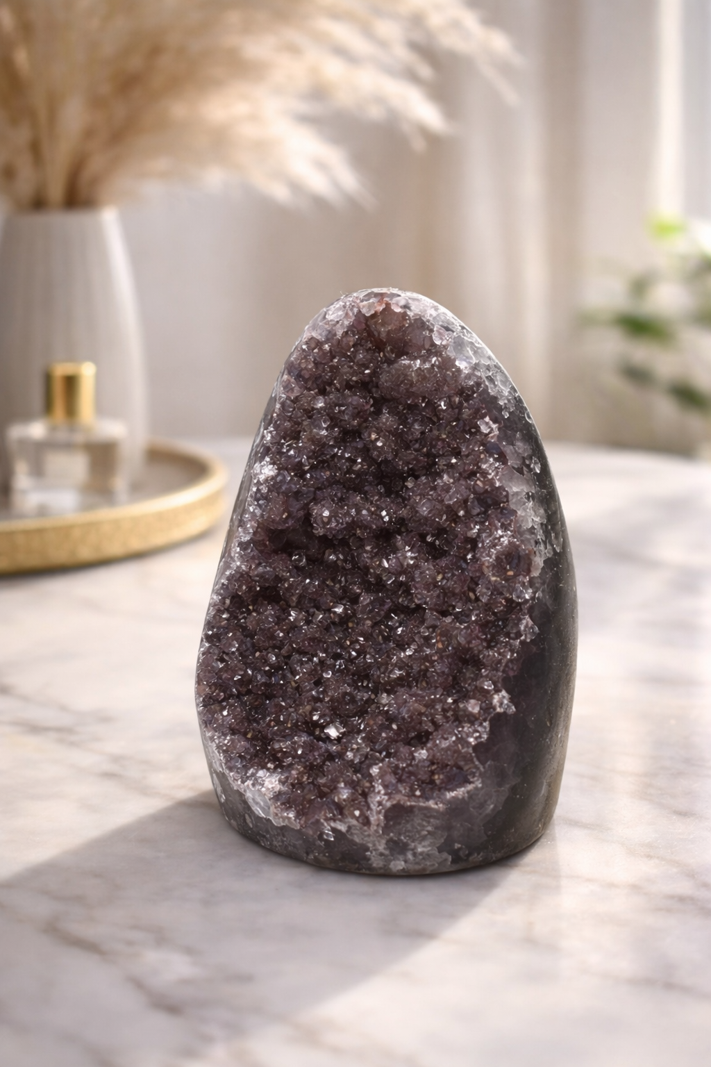 Bezaubernde Rainbow Amethyst Cutbase - 9cm, 379g