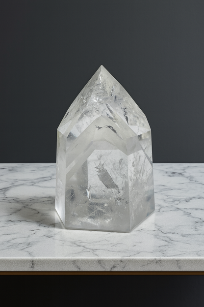 Enchanting Phantom Quartz Point with Rainbow – 7 cm, 177 g Brazil 💎