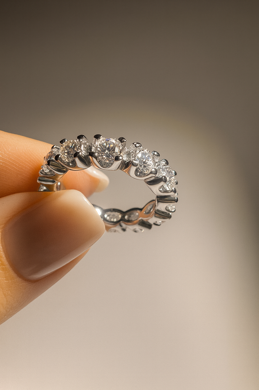 Eleganter Moissanit Ring – Grösse 5 – Funkelnder Verlobungsring mit Brillanz 💍✨