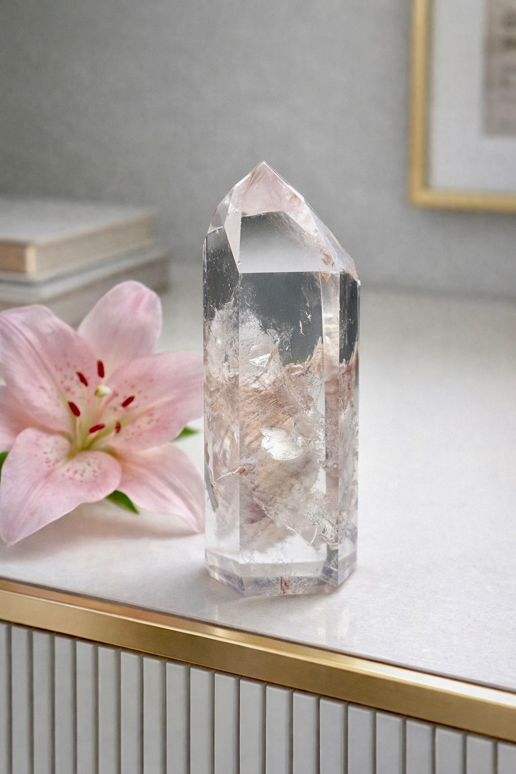 Special Inclusions: Pink-Lithium-Spitze 💖 - 5.4cm, 28g