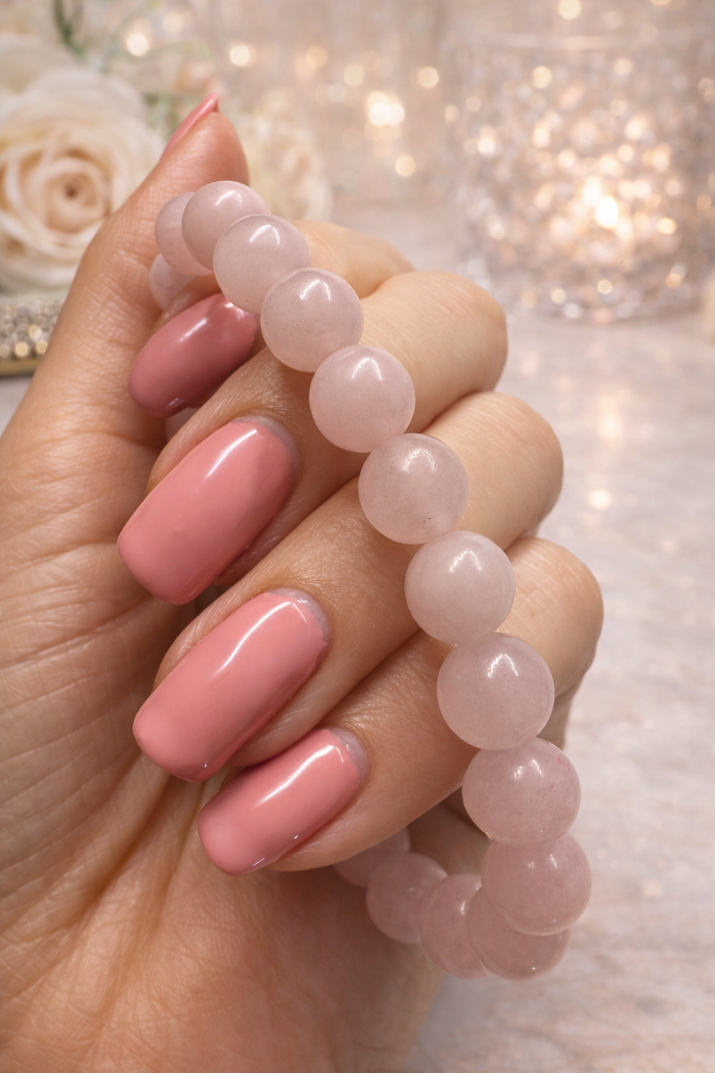 Bezauberndes Rosenquarz Armband 💗- 18cm