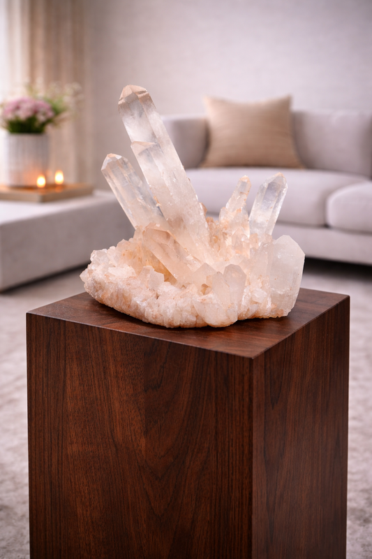 Bezaubernde Pink Quarz Stufen Kristall aus Madagaskar · 20 cm · 3,4 kg ✨