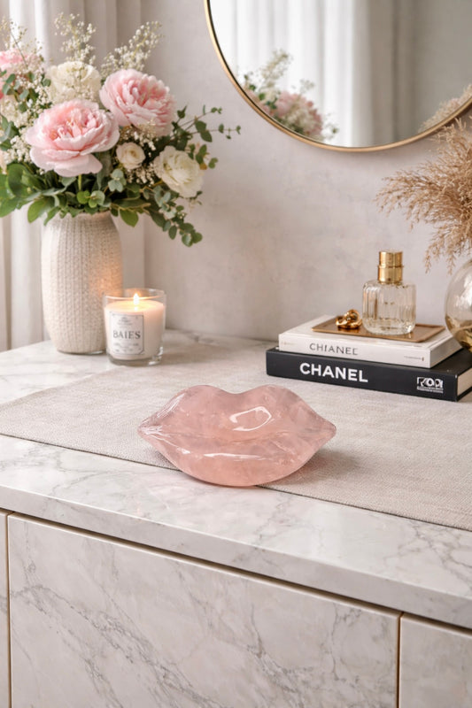 Juicy Lips aus Rosenquarz - 7.5cm, 85g