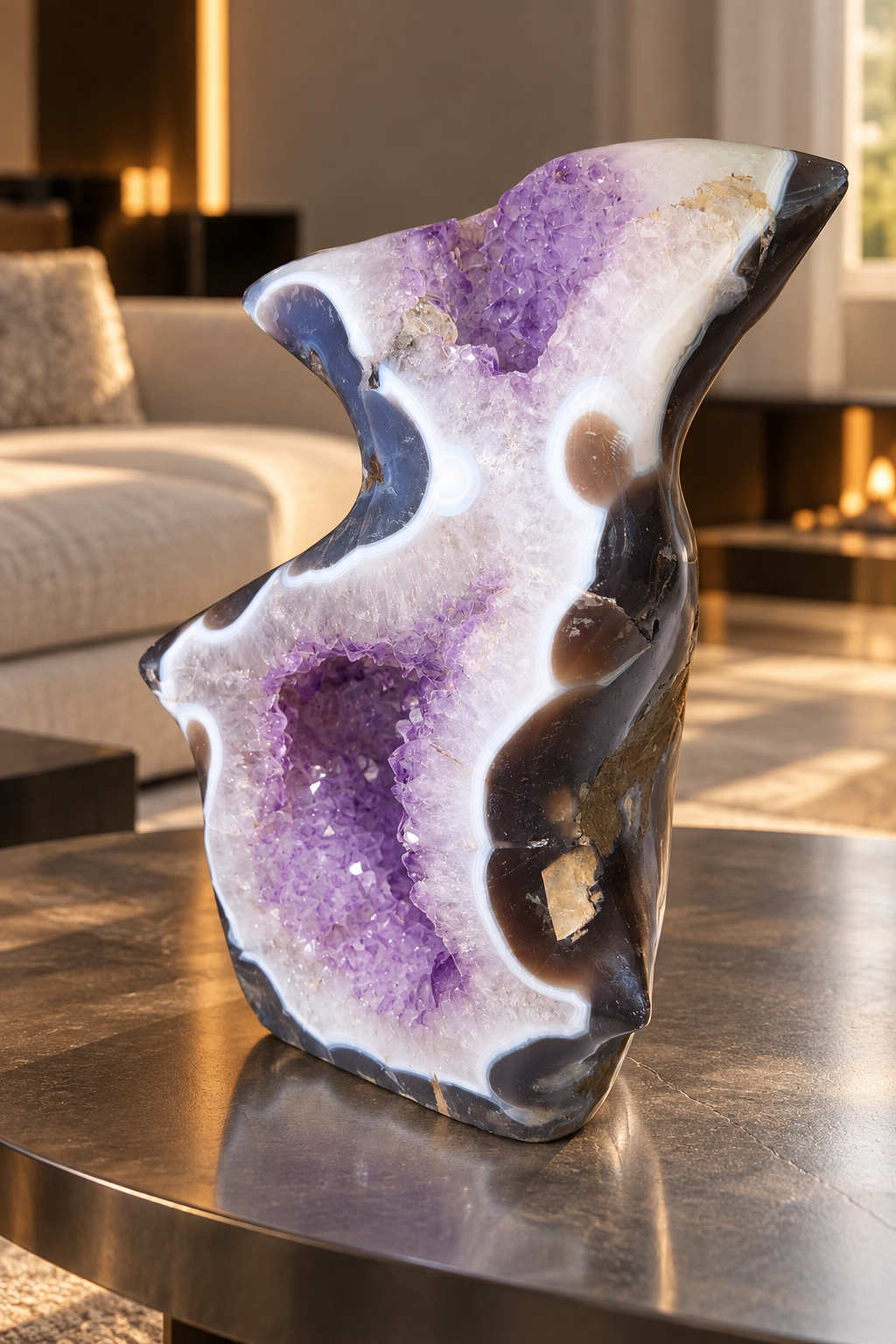 Amethyst Freeform XL aus Uruguay AAA Qualität, Tiefviolett, 31 cm, 10.97 kg