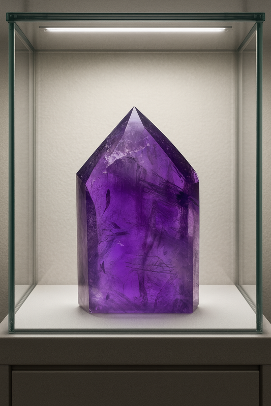 Tief violette Ametrin Spitze (Amethyst/Citrin) ✨💜 - 7.8cm, 106g