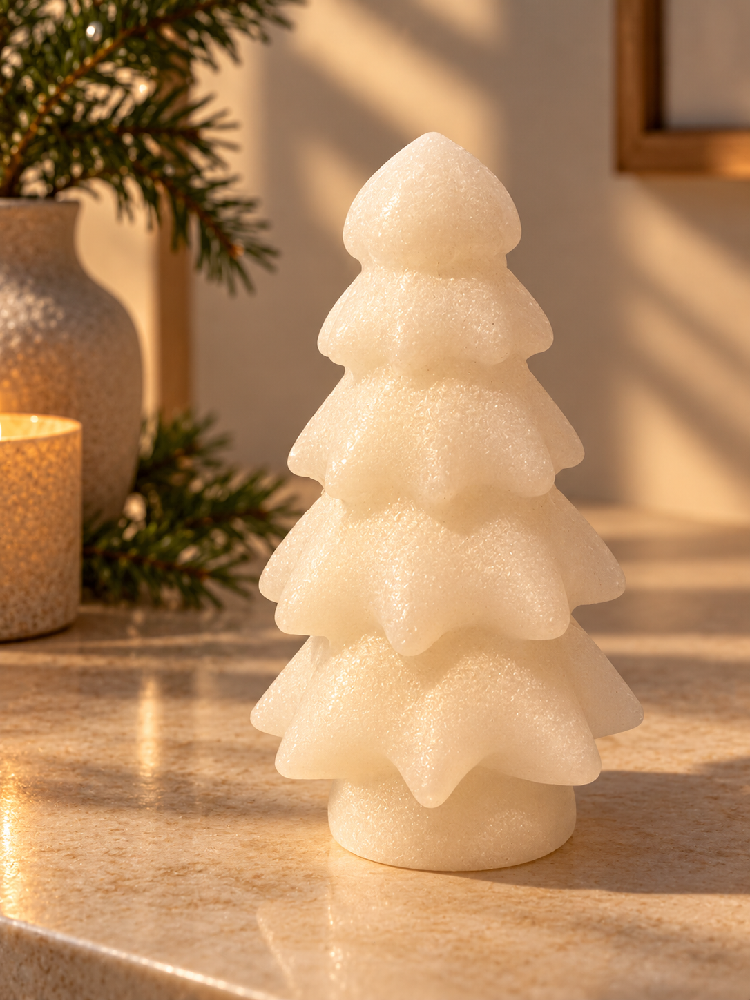 Kristall Tannenbäumchen – Jade, Rosenquarz & Aventurin 🎄✨