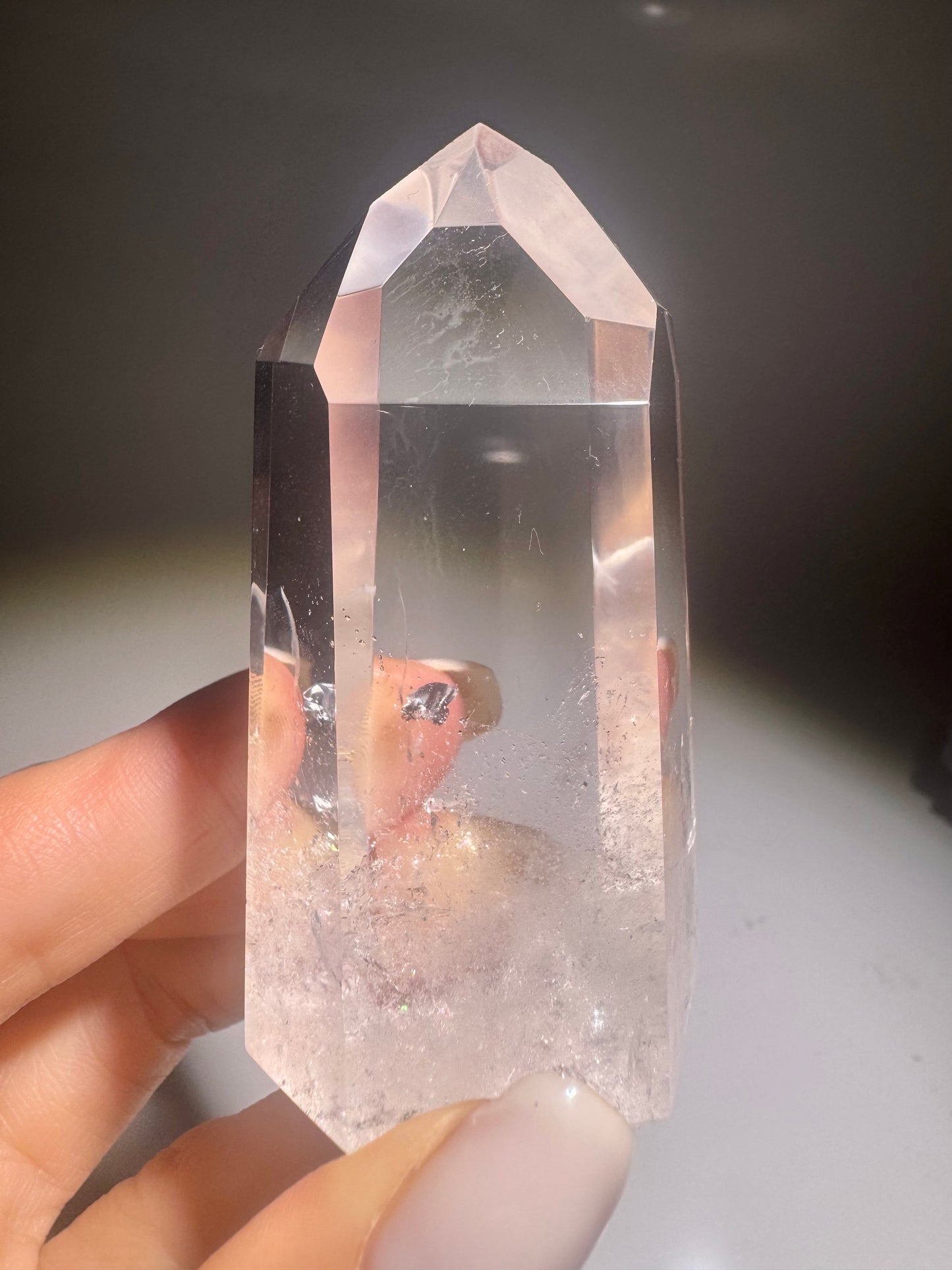 Sehr klare Bergkristall Spitze - 7cm, 114g