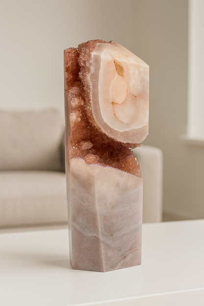 Wunderschöner Pink Amethyst Spitze 14,5 cm – 453 g 💖 Rosa Kristall – Brasilien
