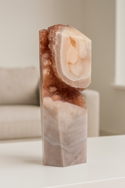 Wunderschöner Pink Amethyst Spitze 14,5 cm – 453 g 💖 Rosa Kristall – Brasilien