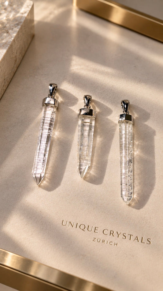 Lemurian Quartz Anhänger – 925 Silber | 3 Grössen