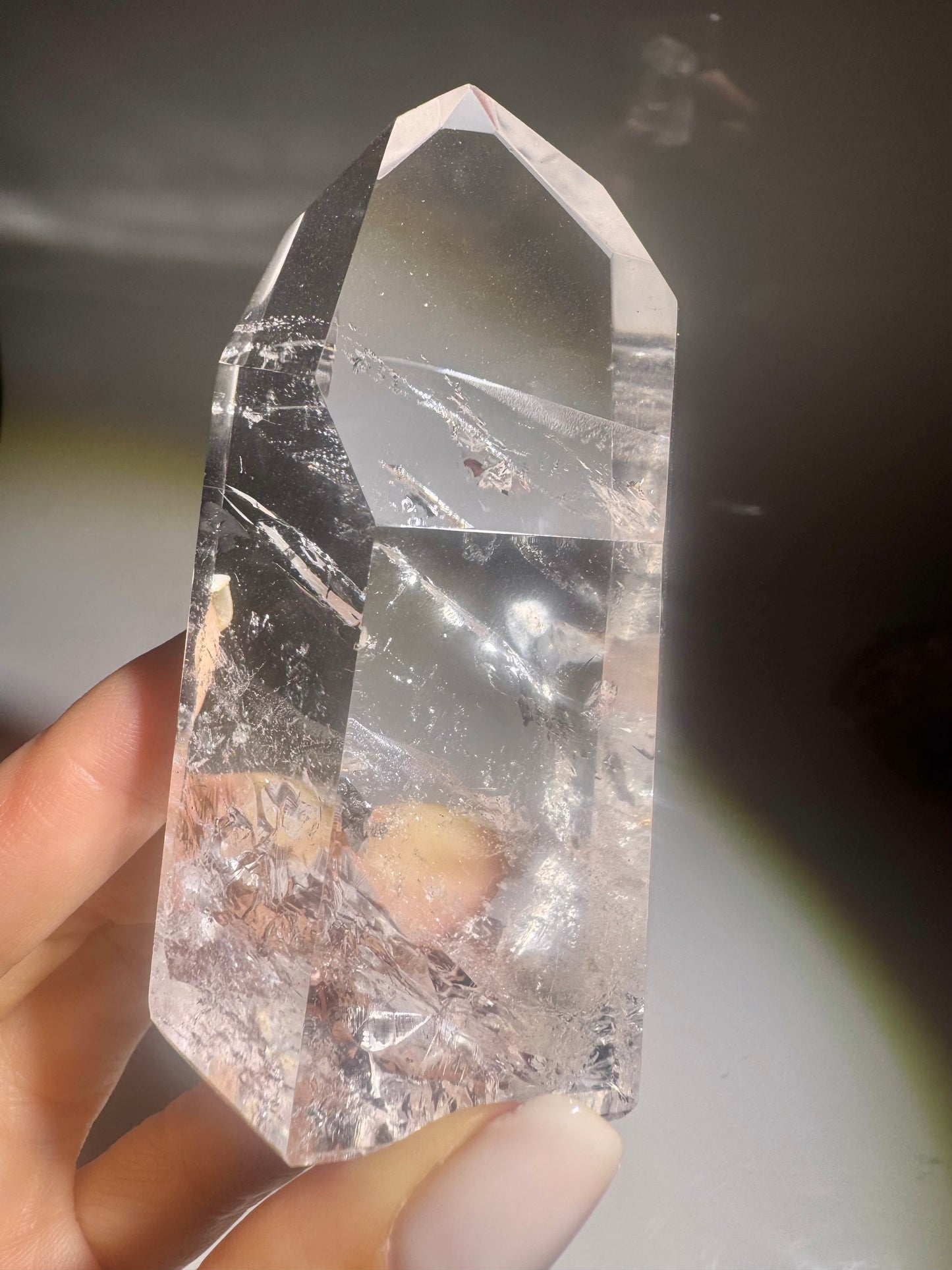 Sehr klare Bergkristall Spitze - 9cm, 198g