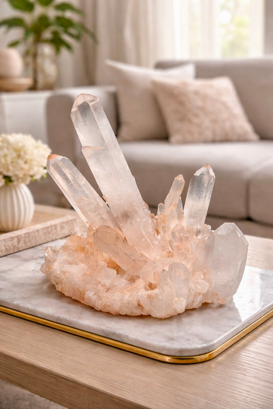 Bezaubernde Pink Quarz Stufen Kristall aus Madagaskar · 20 cm · 3,4 kg ✨