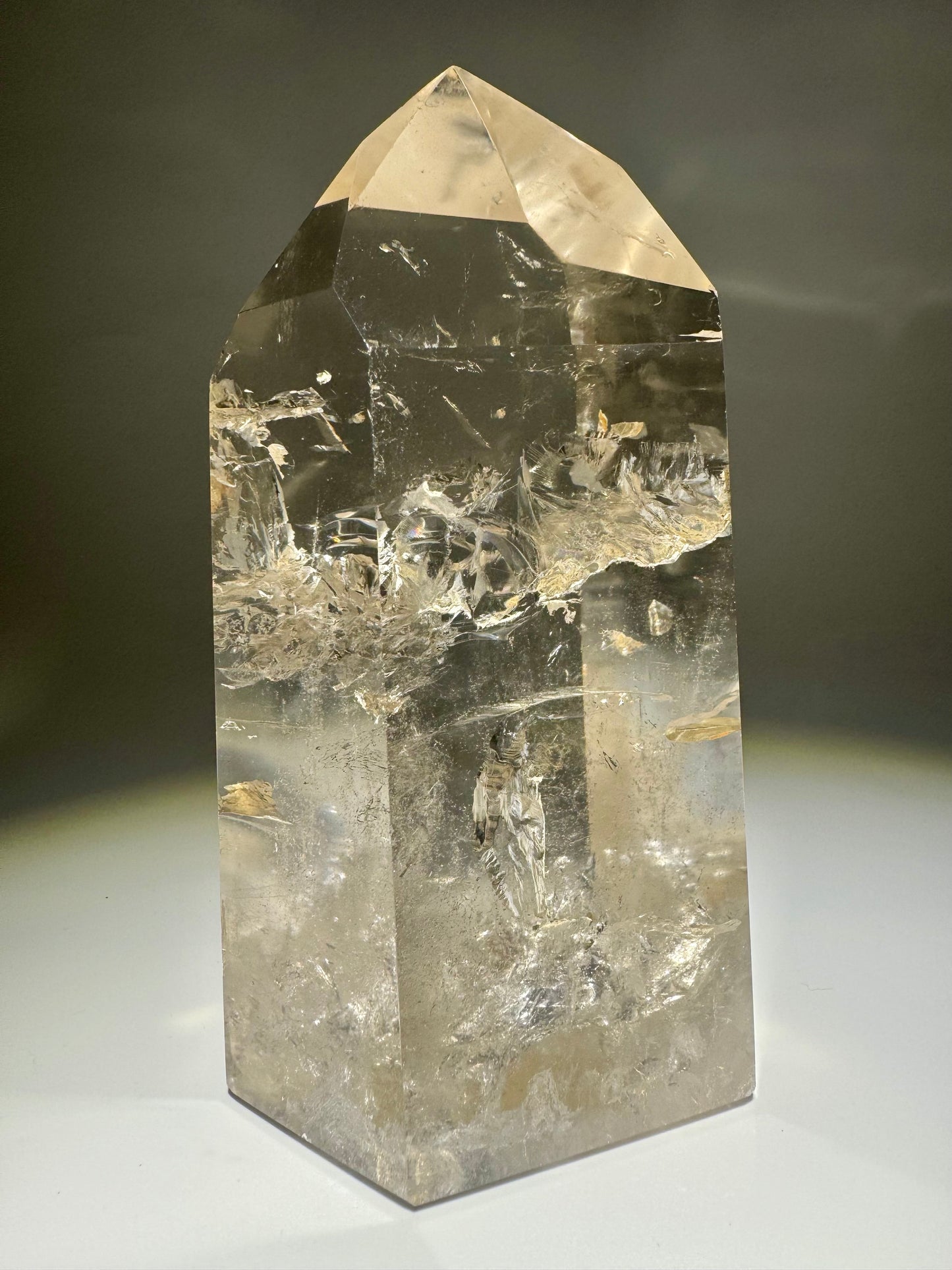 Champagnerfarbene ganz klare Rauchquarz Spitze 🥂 - 12.5cm, 682g