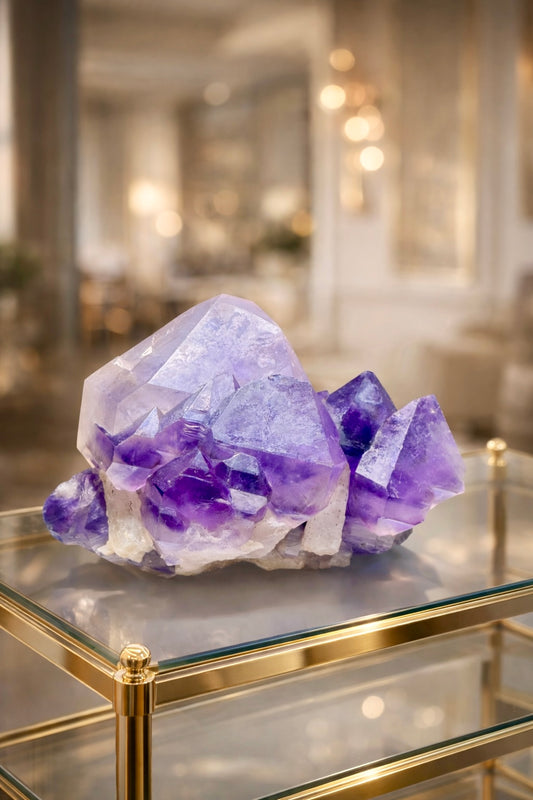 Exklusiver Kongo-Amethyst 17 cm – Kraftvolle Spitzen in Premium Qualität 💜