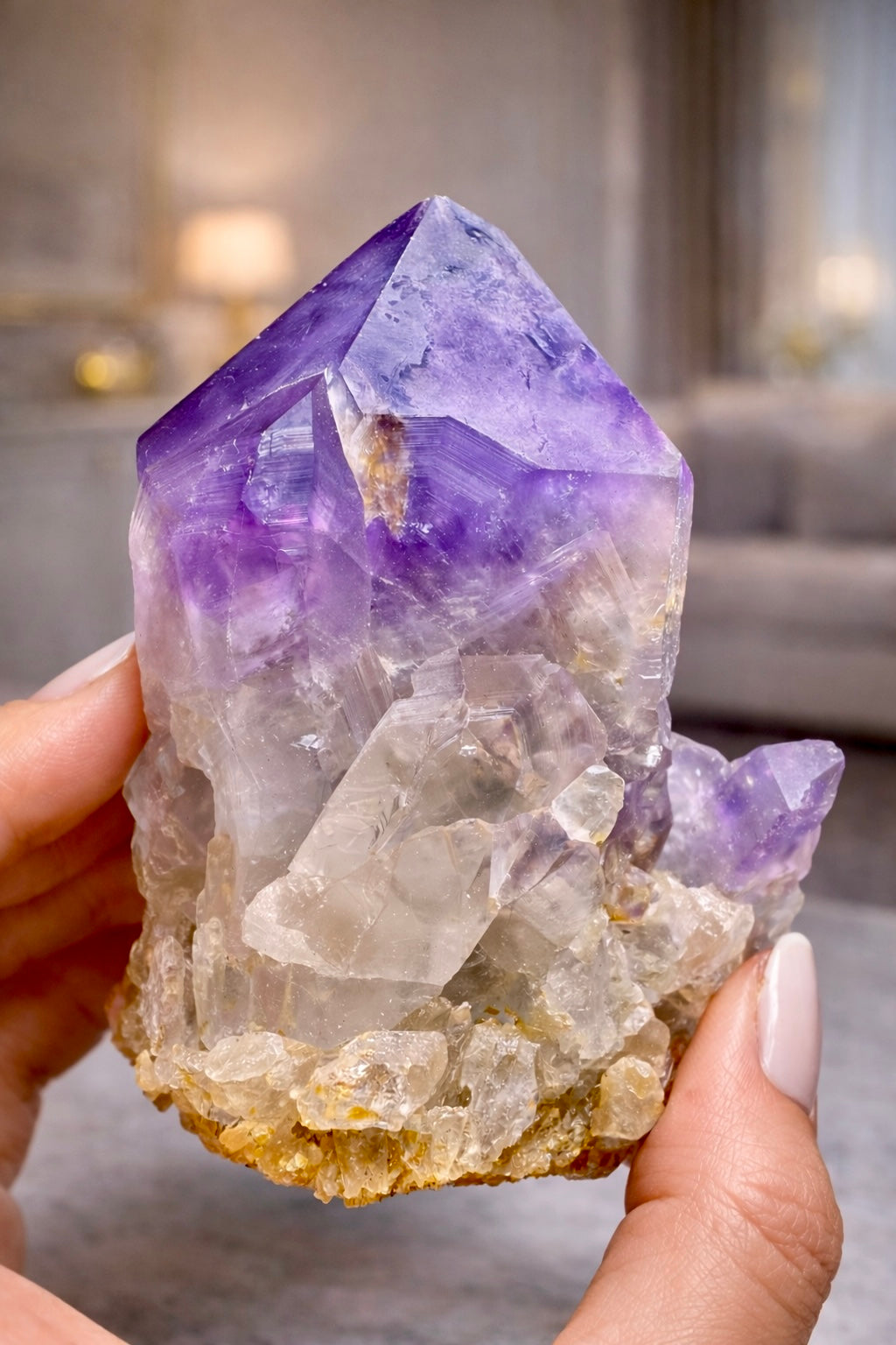 Exklusiver Kongo-Amethyst · Ausdrucksstarke Kristallspitzen · 10 cm 💜