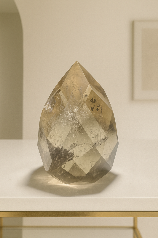 Rauchquarz facettiert – Kristallornament 7 cm aus Brasilien