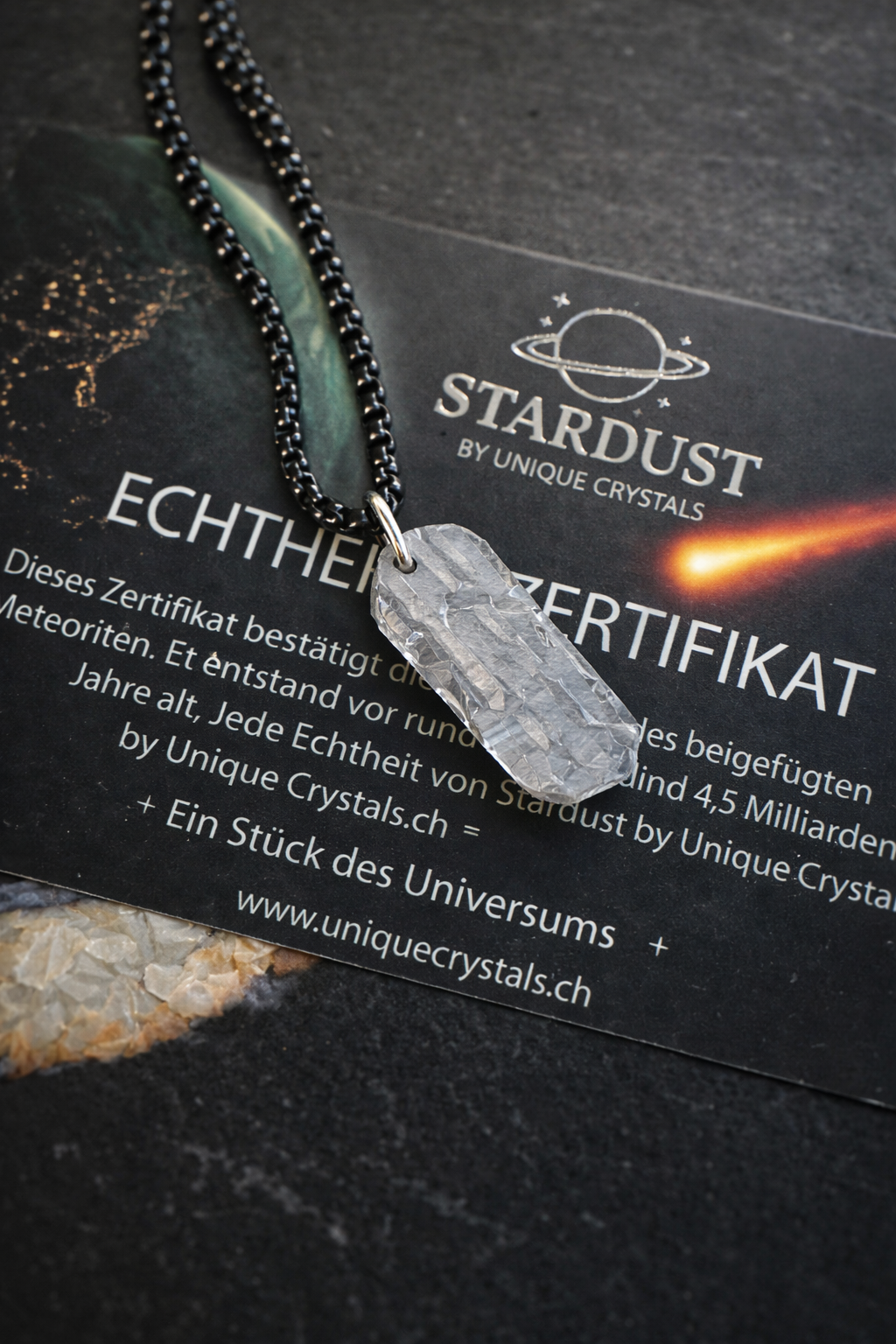 Kosmische Aletai-Meteorit-Plakette mit einzigartigem Wittmannstättenmuster