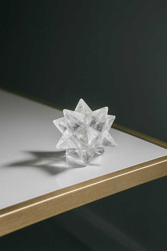 Wunderschöner Bergkristall Stern (Merkaba) – Sterntetraeder 4.3 cm