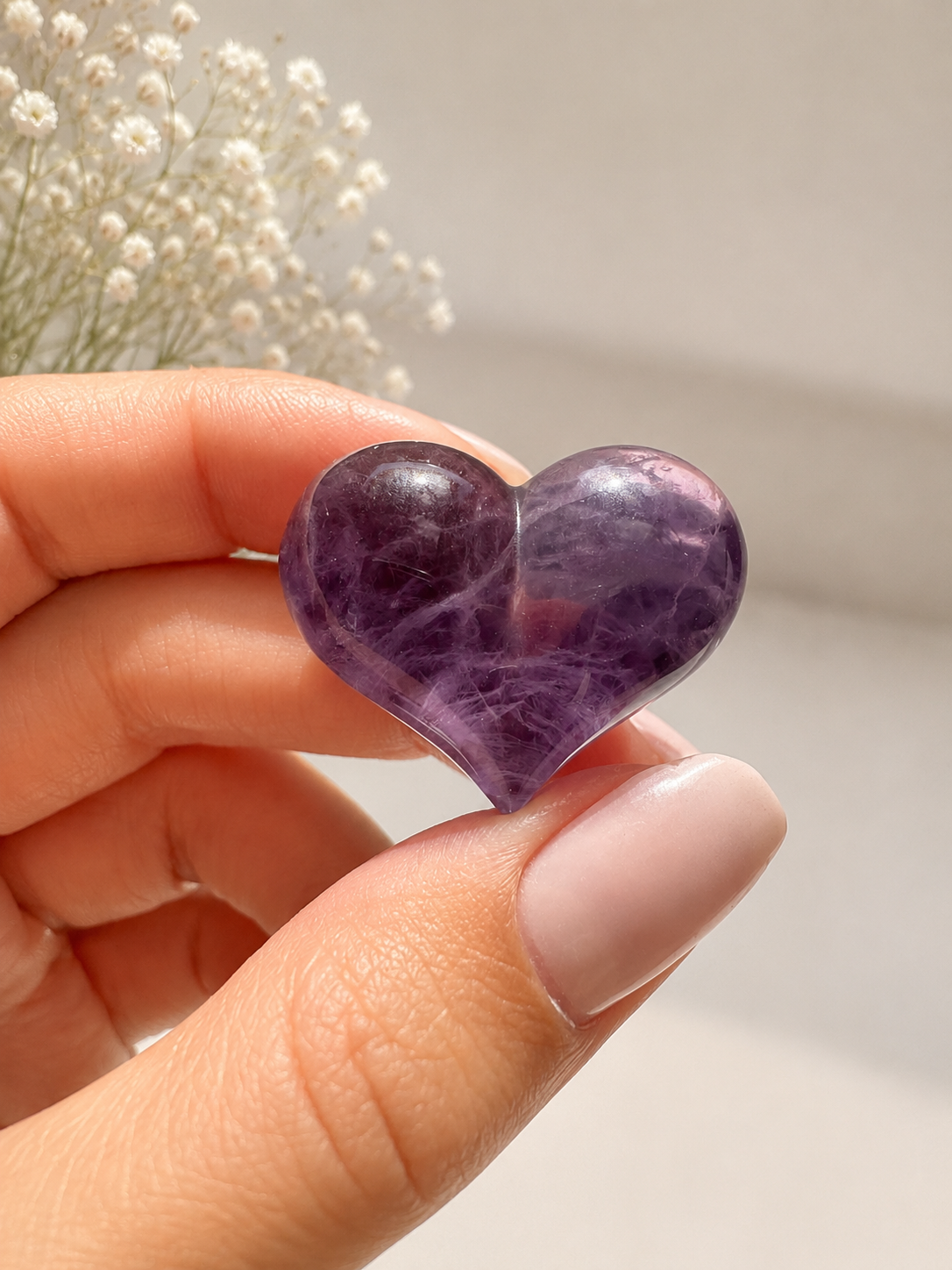 💜 Cœurs en fluorite juteux – explosion de couleurs en forme de cœur 3 cm
